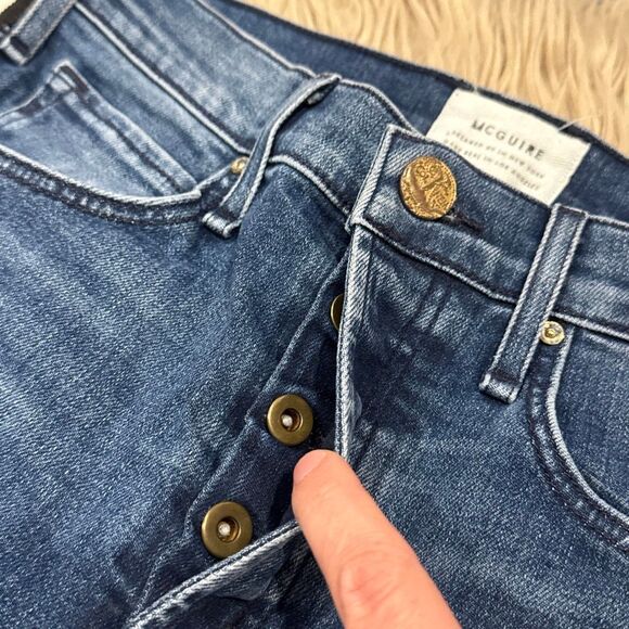 McGuire Denim Striped Cropped Jeans size 26 - Picture 2 of 7